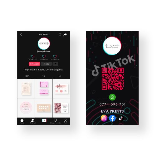 Cărți de vizită - TikTok Cards