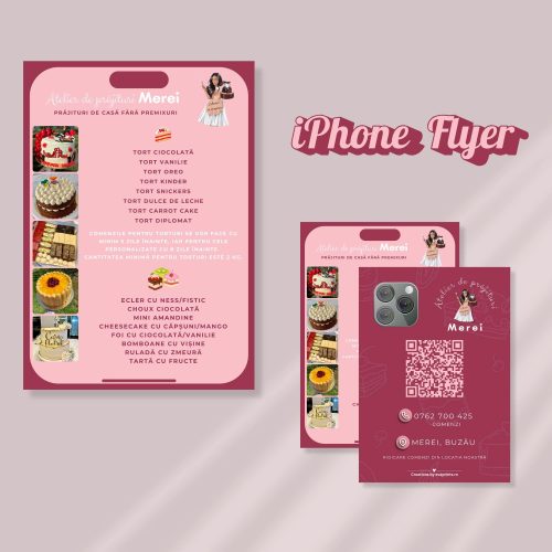 Flyere tip iPhone pentru afacerea ta📱