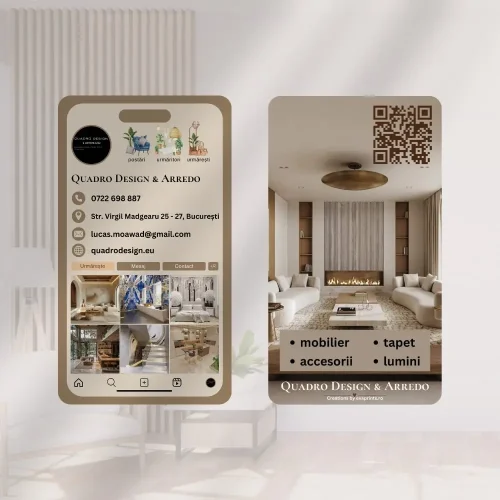 📐 Cărți de Vizită pentru Arhitecți & Designeri – iPhone Cards