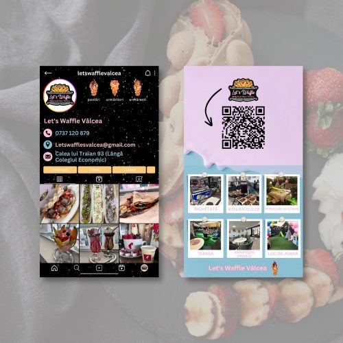 🧁 Cărți de Vizită pentru Cofetării & Afaceri Dulci – Instagram Cards delicioase