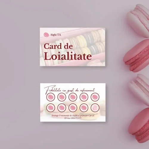 🍬 Card de Loialitate cu Macarons – Colorează fidelitatea cu ceva dulce!