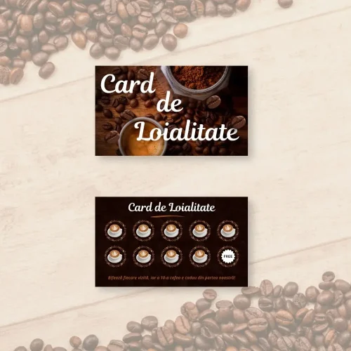 ☕️ Card de Loialitate Cafenea – Espresso cu bonus la final!