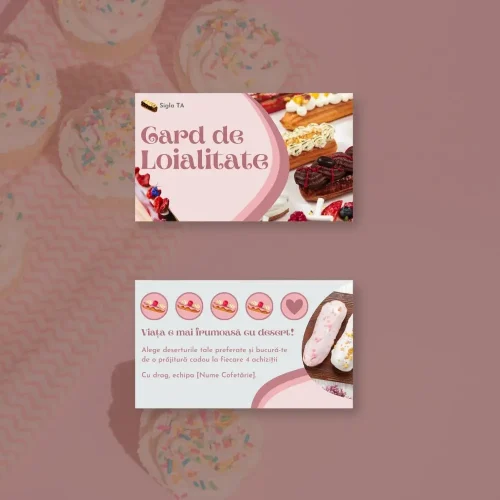 🍫 Card de Loialitate cu Eclere – Pentru clienții care nu se satură de tine!