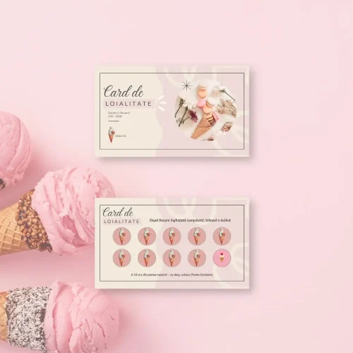 🍧 Card de Loialitate Gelato Artizanal – Răcorește-te cu fidelitate!