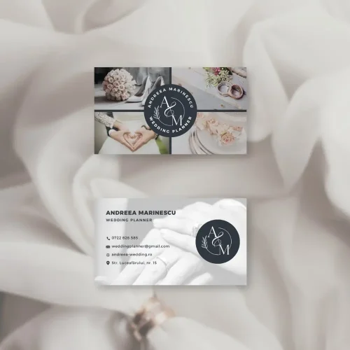 💍 Cărți de Vizită pentru Wedding Planner – Magia Evenimentului Începe cu Tine