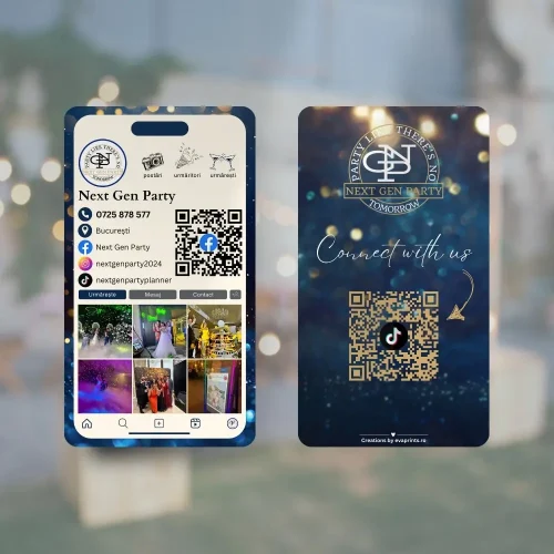 Cărți de vizită pentru Servicii Foto-Video & Efecte Speciale – Lasă-ți amprenta la fiecare eveniment!