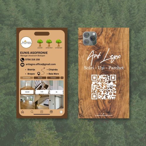 🚪 Cărți de Vizită pentru Showroom Tâmplărie – iPhone Cards