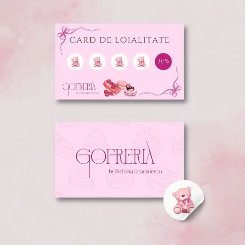 🍩 Card de Loialitate Cofetărie – Dulce recompensă pentru clienții tăi