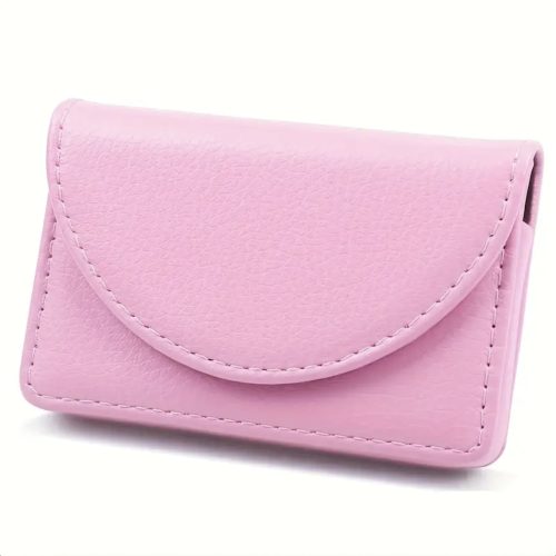 Suport de buzunar roz pentru cărți de vizită sau carduri de credit