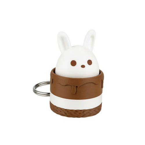 Breloc Iepuraș Fidget Clicker Antistres – Jucărie 3D în Formă de Desert cu Ciocolată